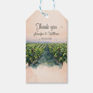 Etiquetas Para Regalos Boda Rustic Vineyard Destination Italy