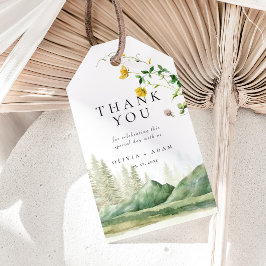 Etiquetas Para Regalos Boda Rústica Bohemia de Flores Silvestres en Bosqu