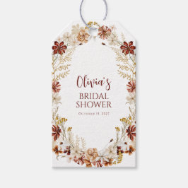 Etiquetas Para Regalos Boda Rústica Boho Floral Burgundy Personalizada