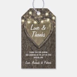 Etiquetas Para Regalos Boda Rústico De Árbol De Roble Encendido Por El Pa