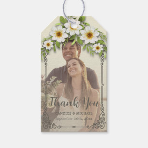 Etiquetas Para Regalos Boda Rústico Romántico Floral de margarita blanca