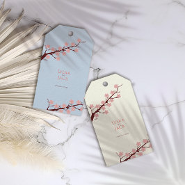 Etiquetas Para Regalos Boda temática de cerezo en flor