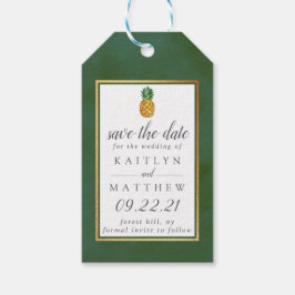 Etiquetas Para Regalos Boda Tropical De Piña Salva La Fecha