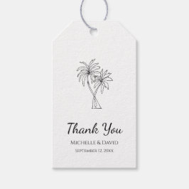 Etiquetas Para Regalos Boda Tropical Elegante Palm Trees