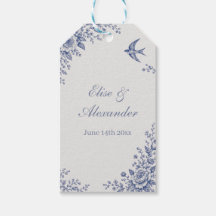Boda Vintage con Toile de Jouy Floral Azul