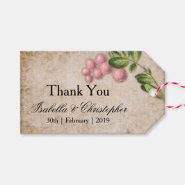 Etiquetas Para Regalos Boda Vintage Pink Berries
