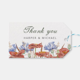 Etiquetas Para Regalos Boda Wildflowers gracias