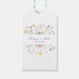 Etiquetas Para Regalos Bodas con flores silvestres escritas a mano