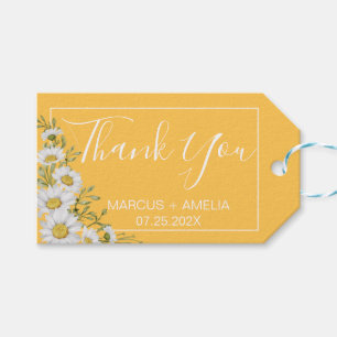 Etiquetas Para Regalos Bodas de margaritas amarillas y blancas Pretty Daf