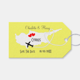 Etiquetas Para Regalos Bodas en el extranjero de Chipre salvan la fecha