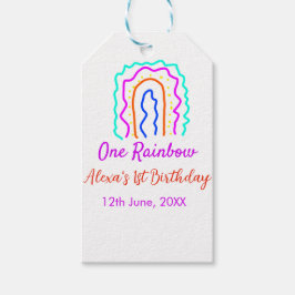 Etiquetas Para Regalos Boho Arcoiris, un niño de cumpleaños, retro brilla