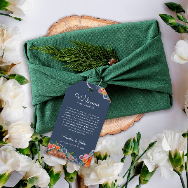 Etiquetas Para Regalos Boho Boda de Flor Silvestre Bienvenida Cesta de Bo (Subido por el creador)