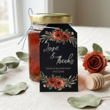 Boho Boda Floral Terracota Malhumor Agradecimiento