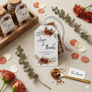 Etiquetas Para Regalos Boho Boda Floral Terracota Malhumorada Agradecimie