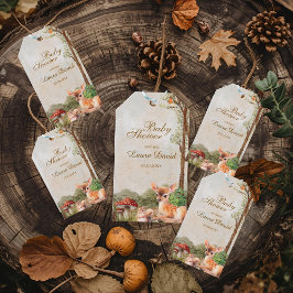 Etiquetas Para Regalos Boho Bosque Bosques Animales de Woodland Rústico B