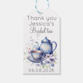 Etiquetas Para Regalos Boho Bridal Tea Blue Floral Vintage Bridal Shower