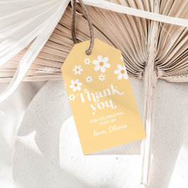 Etiquetas Para Regalos boho daisy amarillo gracias a favor de las etiquet