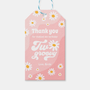 Etiquetas Para Regalos Boho Daisy Favor, Fiesta de dos cumpleaños de Groo