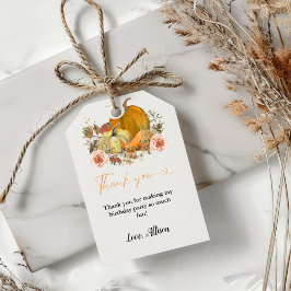 Etiquetas Para Regalos Boho Fall calabaza gracias cumpleaños