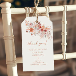 Etiquetas Para Regalos Boho Floral Baby Brunch Gracias