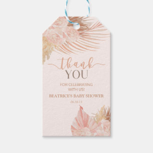Etiquetas Para Regalos Boho Flores Florales Rosa Suave Baby Shower