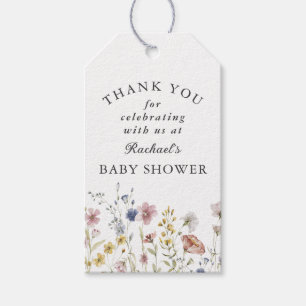 Etiquetas Para Regalos Boho Fresh Wildflowers Baby Shower Agradecimiento
