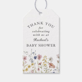Etiquetas Para Regalos Boho Fresh Wildflowers Baby Shower Gracias