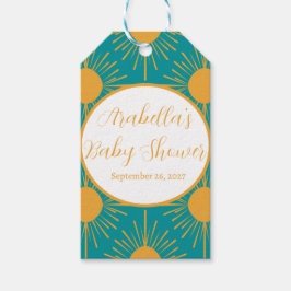 Etiquetas Para Regalos Boho Little Ray de Sun Turquoise Baby Shower