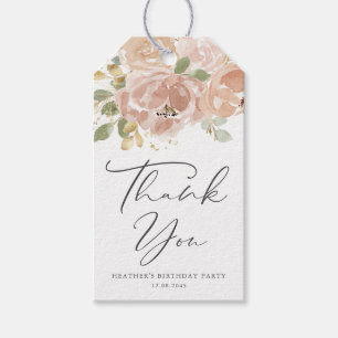 Etiquetas Para Regalos Boho Mauve Peach Flowday Party Gracias