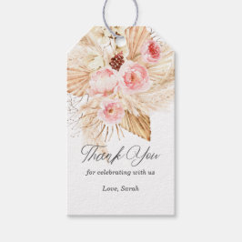 Etiquetas Para Regalos Boho Pampas acuarela Grasa Floral Bebé ducha