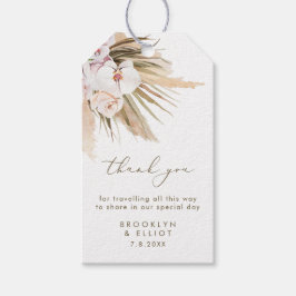 Etiquetas Para Regalos Boho Pampas Grass Boda Hotel Gracias