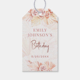 Etiquetas Para Regalos Boho Pampas Grass Bohemian Rubor Birthday Party