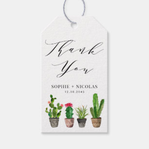 Etiquetas Para Regalos Boho Potted Cactus Summer Boda Gracias