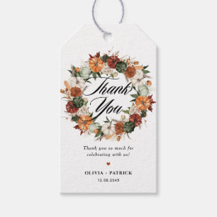Etiquetas Para Regalos Boho Pumpkins Wreath Autumn Boda Gracias