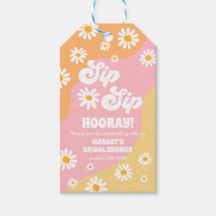 Etiquetas Para Regalos Boho Retro 70 Bridal Shower Wine Favor