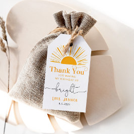 Etiquetas Para Regalos Boho sun mínimo cumpleaños gracias