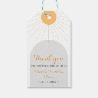 Etiquetas Para Regalos Boho Sunshine Thank you  Birthday Party