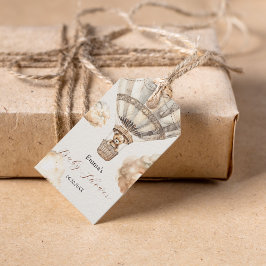 Etiquetas Para Regalos Boho Teddy Bear Air Balloon Sky Baby Shower