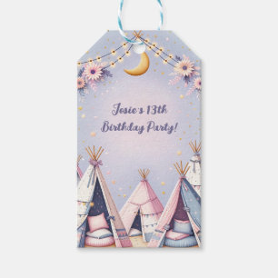 Etiquetas Para Regalos Boho Teepee Girly Sleepover Slumber Fiesta