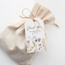 Etiquetas Para Regalos Boho Watercolor Flores Silvestres Floral Gracias