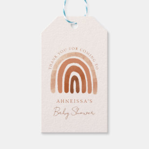 Etiquetas Para Regalos Boho Watercolor Terracotta Rainbow Baby Shower