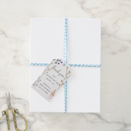 Etiquetas Para Regalos Boho Wildflower Marco Floral Baby Shower Agradecim