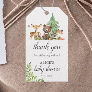 Etiquetas Para Regalos Boho Woodland Animals Rustic Baby Shower