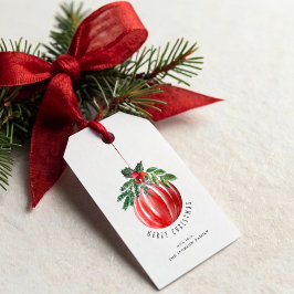 Etiquetas Para Regalos Bola de Navidad Feliz Navidad