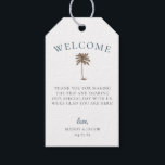 Etiquetas Para Regalos Bolsa de bienvenida Palm Tree Beach Wedding<br><div class="desc">Árbol de palmeras de moda rústica y acuarela playa de mar inspirado en el respaldo de etiquetas bodas de bolsos de regalo de bienvenida. Personalizar y personalizar el estilo,  el color y el tamaño del tipo de letra del texto.</div>