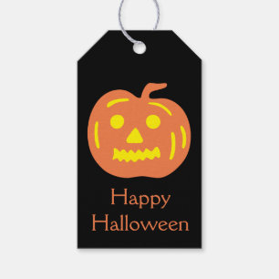 Etiquetas Para Regalos Bolsa de calabaza de Halloween para el naranja Jac
