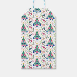 Etiquetas Para Regalos Bolsa de regalo de árbol de Navidad de arte folcló