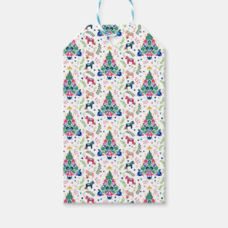 Etiquetas Para Regalos Bolsa de regalo de árbol de Navidad de arte folcló