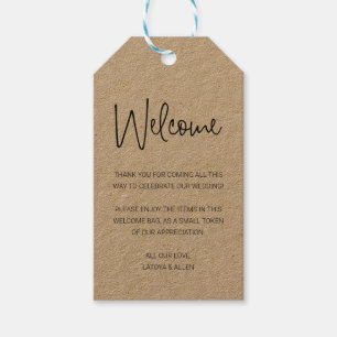 Etiquetas Para Regalos Bolsa De Regalo De Bienvenida Rústica O Boda De Ce