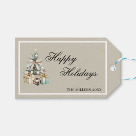 Etiquetas Para Regalos Bolsa de regalos para árbol de Navidad moderno